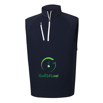 Áo gôn FJ Ribbed Jacquard 1/2 Zip Vest Marine (95214)
