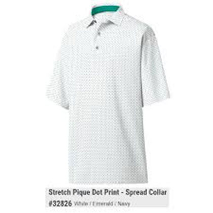 Áo FJ Stretch Pique Dot Print, Spread  Collar _ 32826